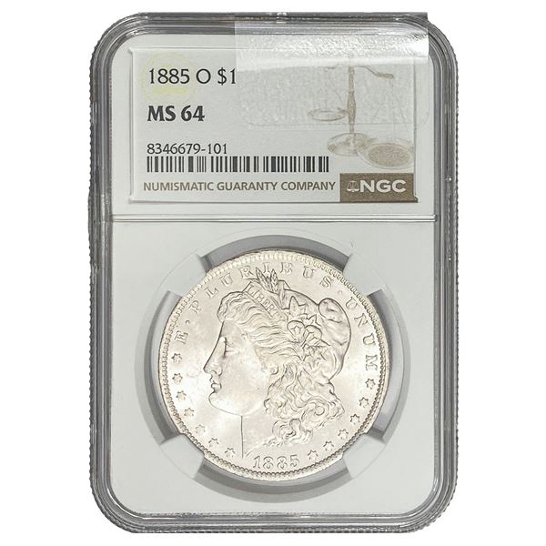 1885-O Morgan Silver Dollar NGC MS64