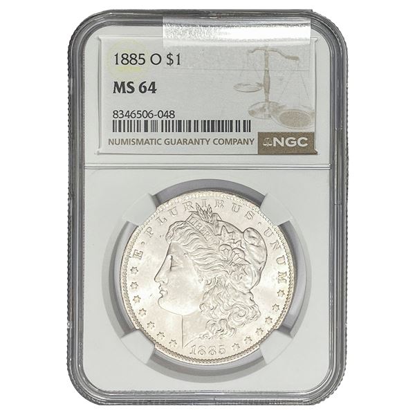 1885-O Morgan Silver Dollar NGC MS64