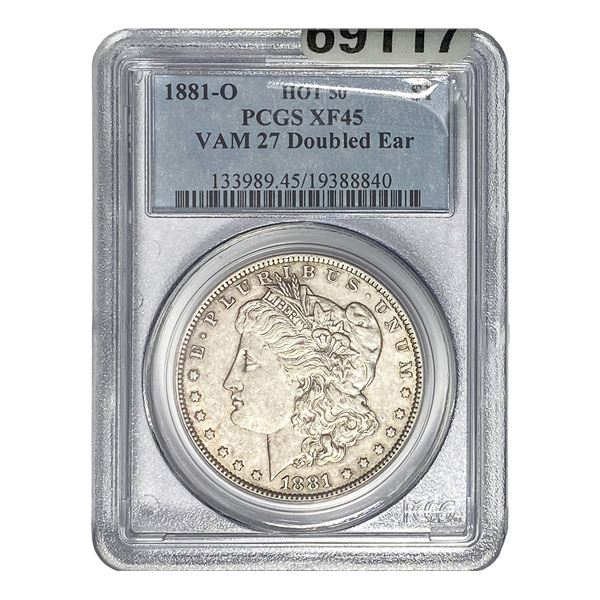 1881-O Morgan Silver Dollar PCGS XF45 VAM 27
