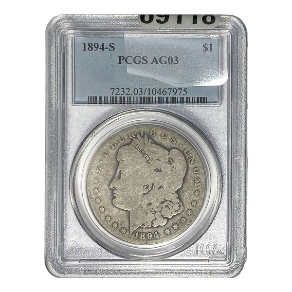 1894-S Morgan Silver Dollar PCGS AG03