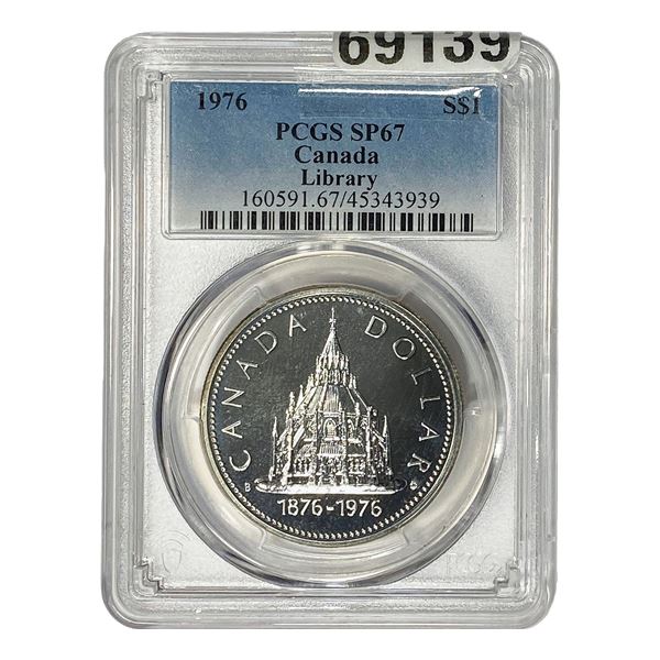 1976 Canada Silver Dollar Library PCGS SP67