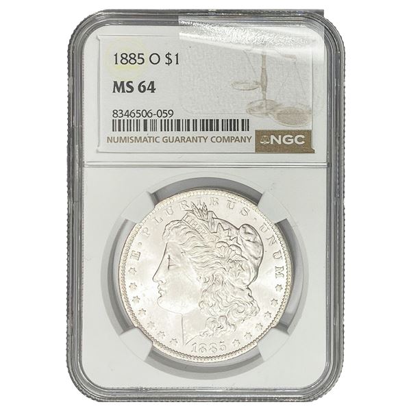 1885-O Morgan Silver Dollar NGC MS64