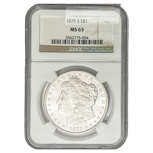 1879 S Morgan Silver Dollar NGC MS63