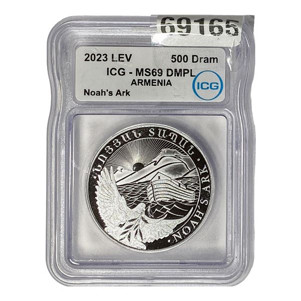 2023 LEV Armenia 500 Dram 10Z Sliver ICG MS69 DMPL