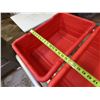 Image 8 : Rolling Utility Cart 32" x 30" x 38"H w/ 2 Plastic Bins 24" x 15" x 9"H