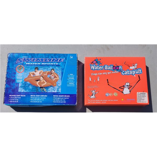 Swimline Water Sports Pretzel Floatie & Water Balloon Catapult