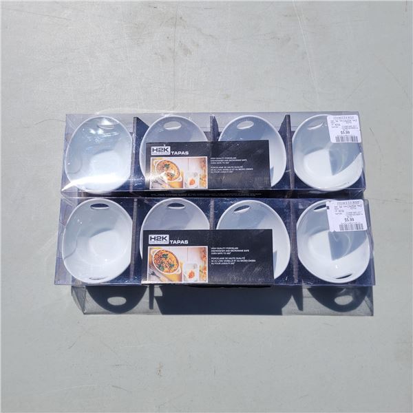 2x H2K Tapas Porcelain Ramen Noodle Bowls 4 Packs