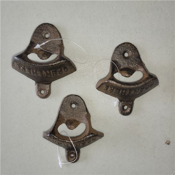 3x Wall Mount Bottlet Openers