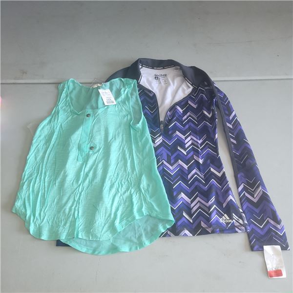 E M Top Sz S & Adidas Techfit Compression Climawarm Top Sz S