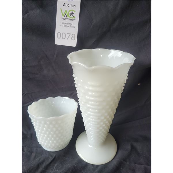 Fenton Hobnail Milkglass A