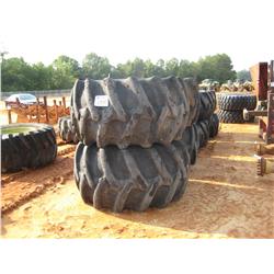 (1) LOT 4 67X34.00-25 TIRES ON TIGERCAT WHEEL