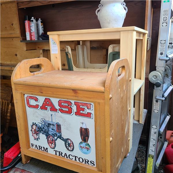 Wood Table & Storage Box C