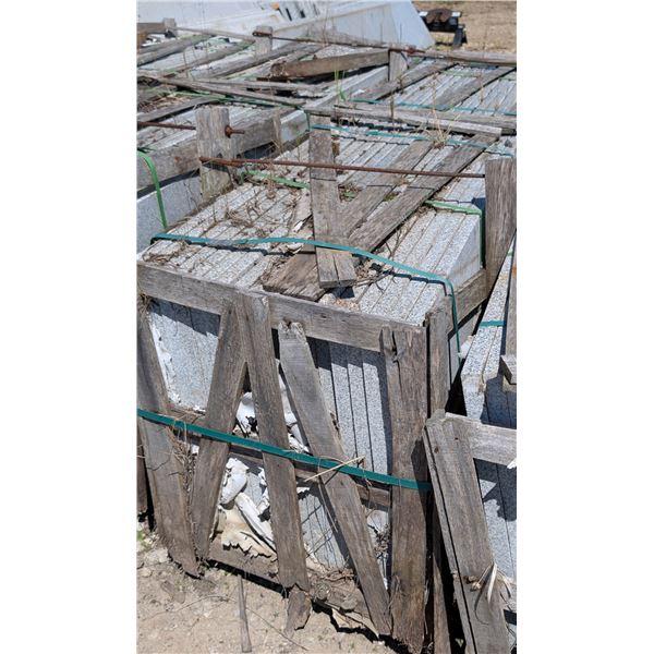 ONSITE: CRATE OF 18 BIANCO WHITE GRANITE SLABS