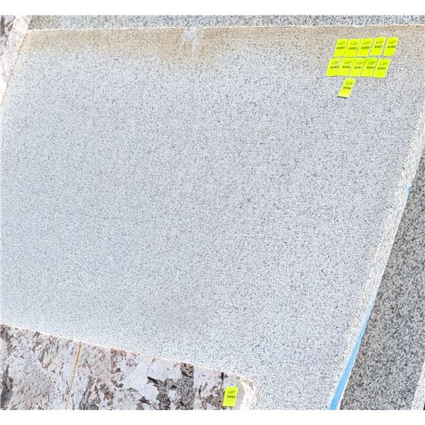 ONSITE: LARGE WHITE GRANITE SLAB WITH GRAY AND