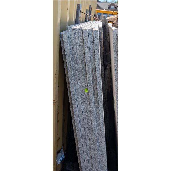 ONSITE: LOT OF 8 BIANCO WHITE GRANITE SLABS W/