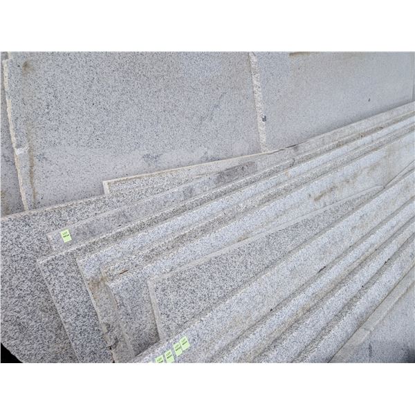 ONSITE: WHITE GRANITE SLAB W/ GREY SPECKLES