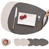 Image 1 : NEW MJIR JUN SET OF 6 PLACEMATS GREY & BEIGE