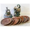 Image 1 : SET OF DRAGON MOTTIF COLLECTION PLATES+FIGURES