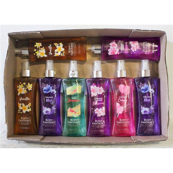 BODY FANTASIES SPRAYS LOT OF 8