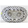 Image 1 : METAL BLACK SCROLL FRUIT BOWL