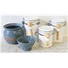 Image 1 : CANISTER SET AND POTTERY BOWL