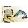 Image 1 : PORTABLE HALOGEN WORK LIGHT + MAKITA DRYWALL DRILL