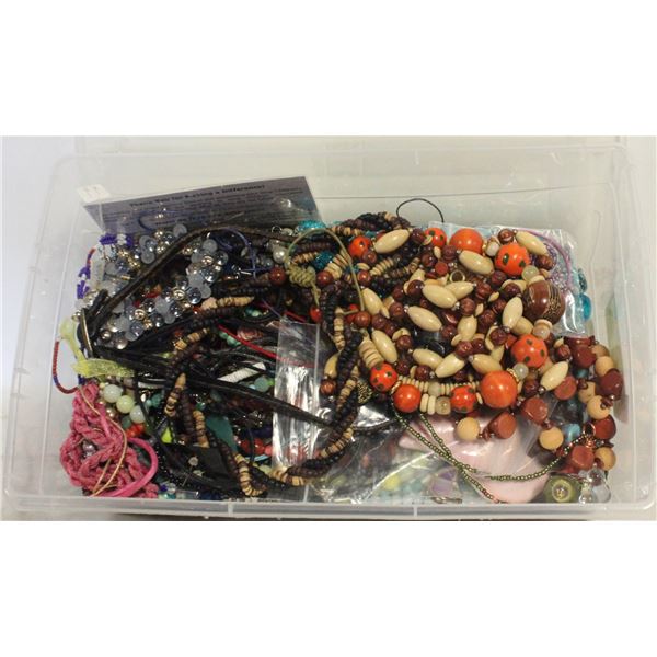 TOTE OF ASSORTED JEWELRY