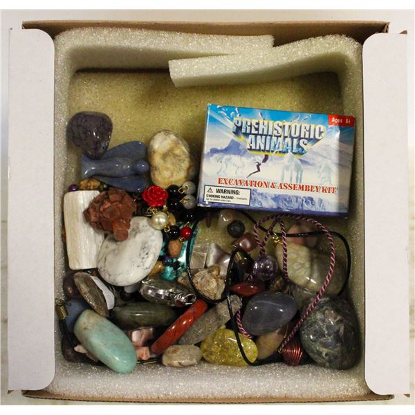 LARGE BOX OF ASSORTED CRYSTALS