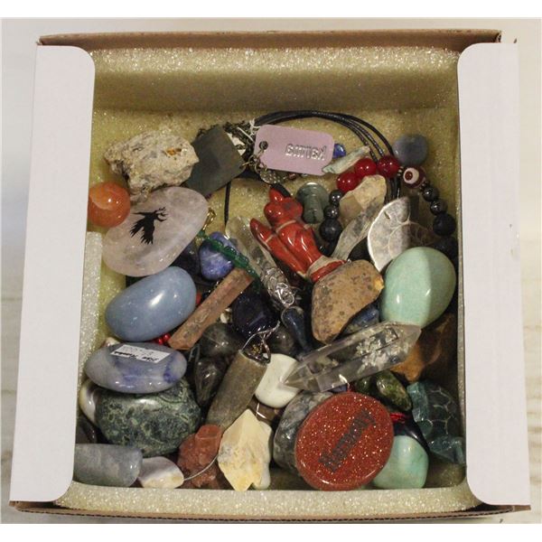LARGE BOX OF ASSORTED CRYSTALS