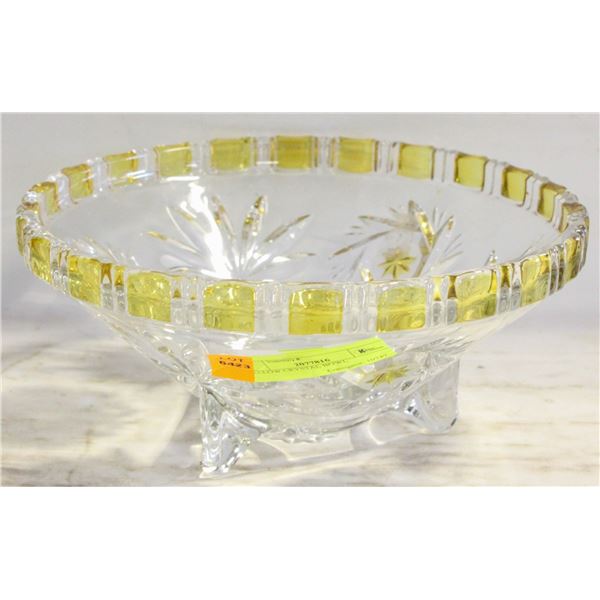 YELLOW CRYSTAL BOWL