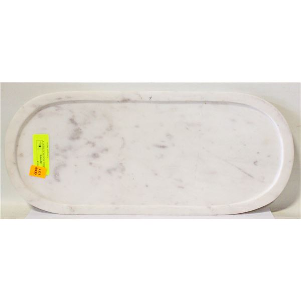 SOLID MARBLE TRAY/PLATTER 8" X 18"