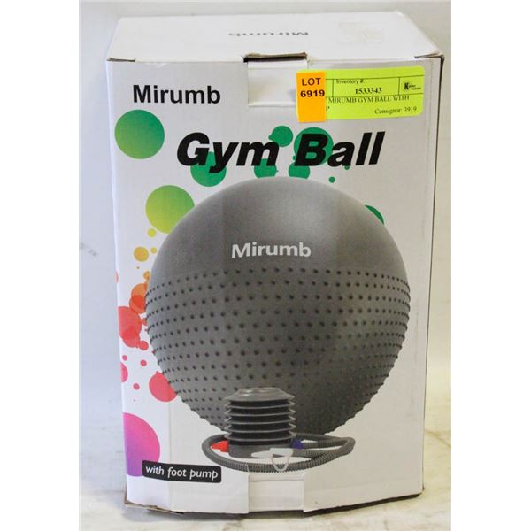 NEW MIRUMB GYM BALL WITH PUMP