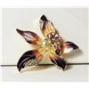 Image 1 : 4)  GOLD TONE WITH PINK, AND MULTI COLORED