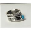 Image 2 : 10)  SILVER TONE WITH ROUND TURQUOISE