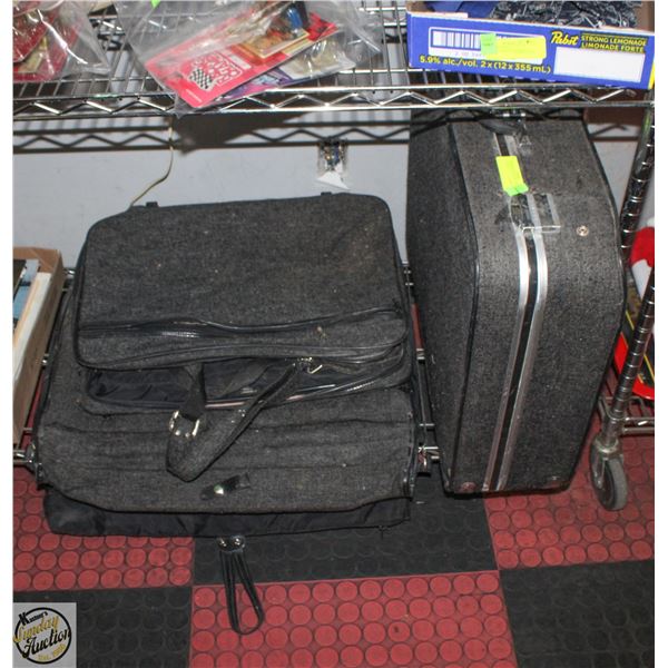 VINTAGE LUGGAGE SET WITH SUIT COVER