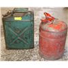 Image 1 : TWO ANTIQUE GAS CANS GREEN CAN VINTAGE