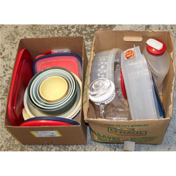 PKG OF PLASTIC MIXING BOWLS AND OTHER CONTAINERS