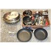 Image 1 : FLAT OF POTS AND PANS LARGE AND MEDIUM