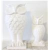 Image 1 : PAIR OF WHITE CERAMIC OWL DÉCOR