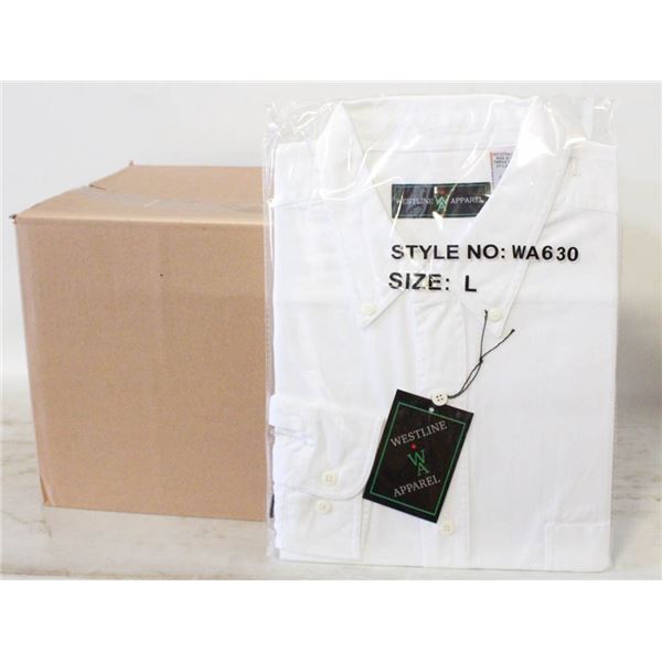 NEW MEN'S SHIRTS CASE OF 9 WHITE SIZE L