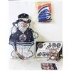 Image 1 : OILERS SWAG PKG - FLAG/SNOWMAN/PUCK LIGHTS
