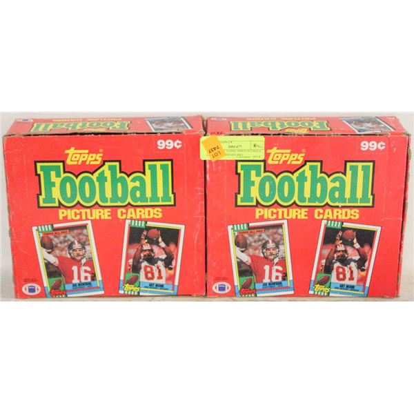 2 BOXES OF TOPPS 1990 FOOTBALL CARDS UNOPENED PKS