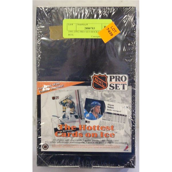 1991-1992 PRO SET HOCKEY CARDS BOX