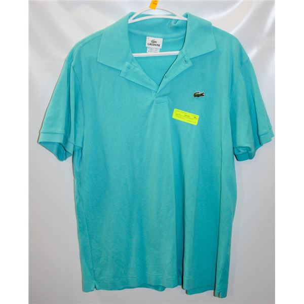 MEN'S LACOSTE GOLF SHIRT TURQUOIS SIZE S