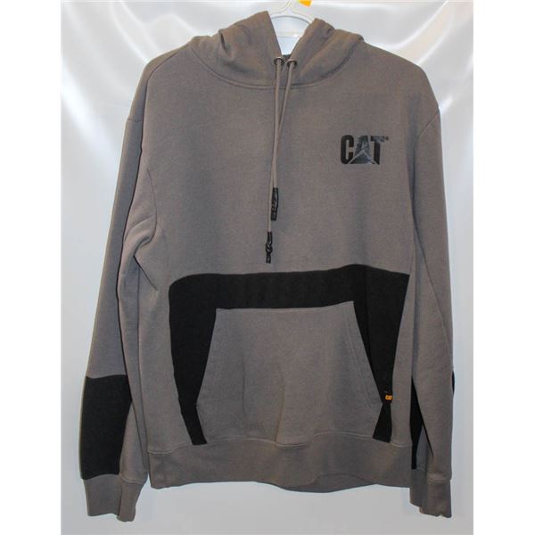 MENS MED CATERPILLAR GREY HOODIE