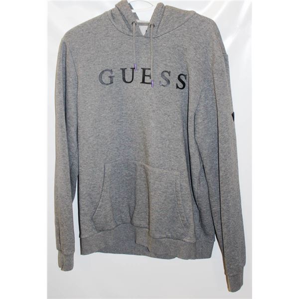 MENS GUESS GREY HOODIE MED