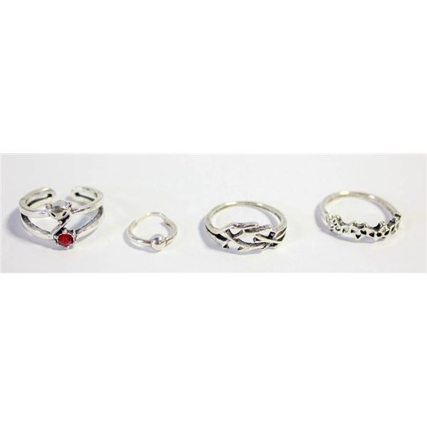 STAT 3 RINGS AND NOSE RING