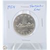 Image 1 : 1954 SILVER "SHORT WATER LINES" CANADA $1 COIN