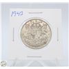 Image 1 : 1942 SILVER CANADA 50 CENTS COIN