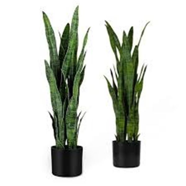 NEW 2PK ARTIFICIAL SNAKE PLANT POTTED FAUX